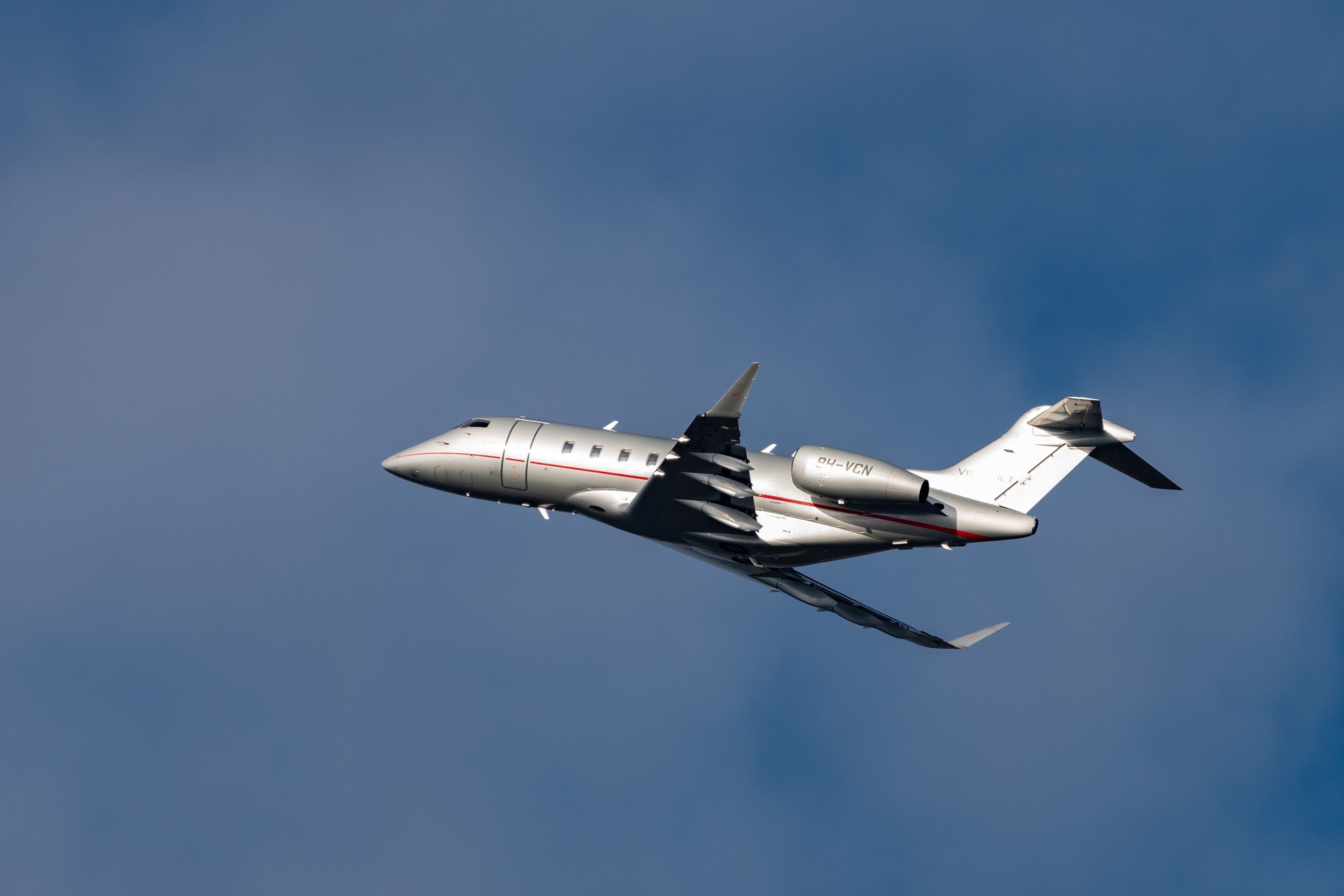 Bombardier Challenger 350 business jet in Zurich in Switzerland